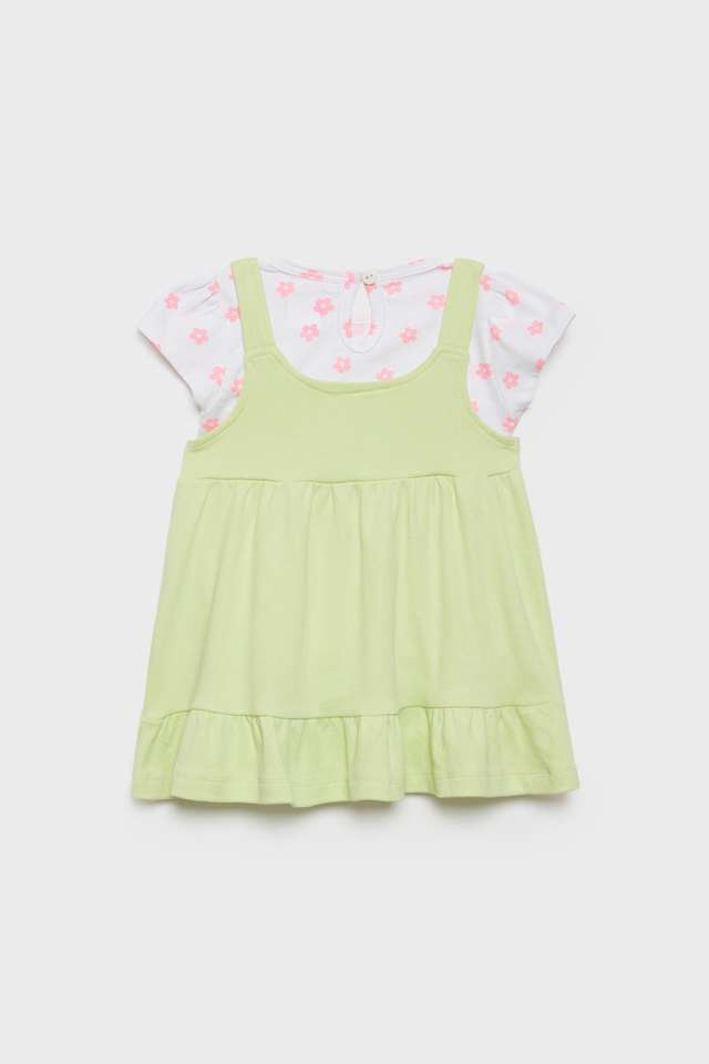 Solid-Cotton-Regular-Fit-Infant-Girls-Co-Ord-Set