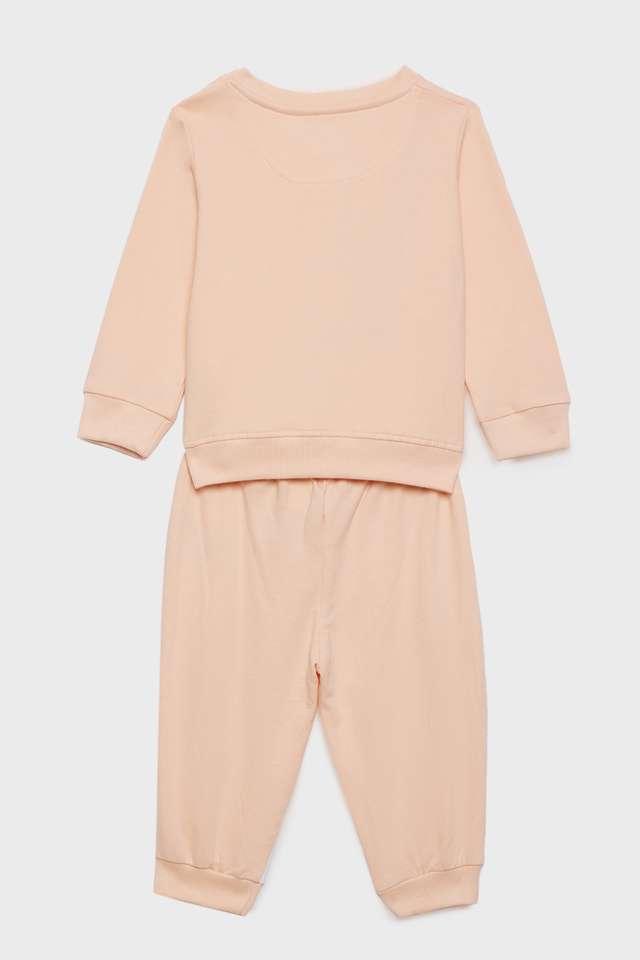 Solid-Cotton-Regular-Fit-Infant-Girls-Co-Ord-Set