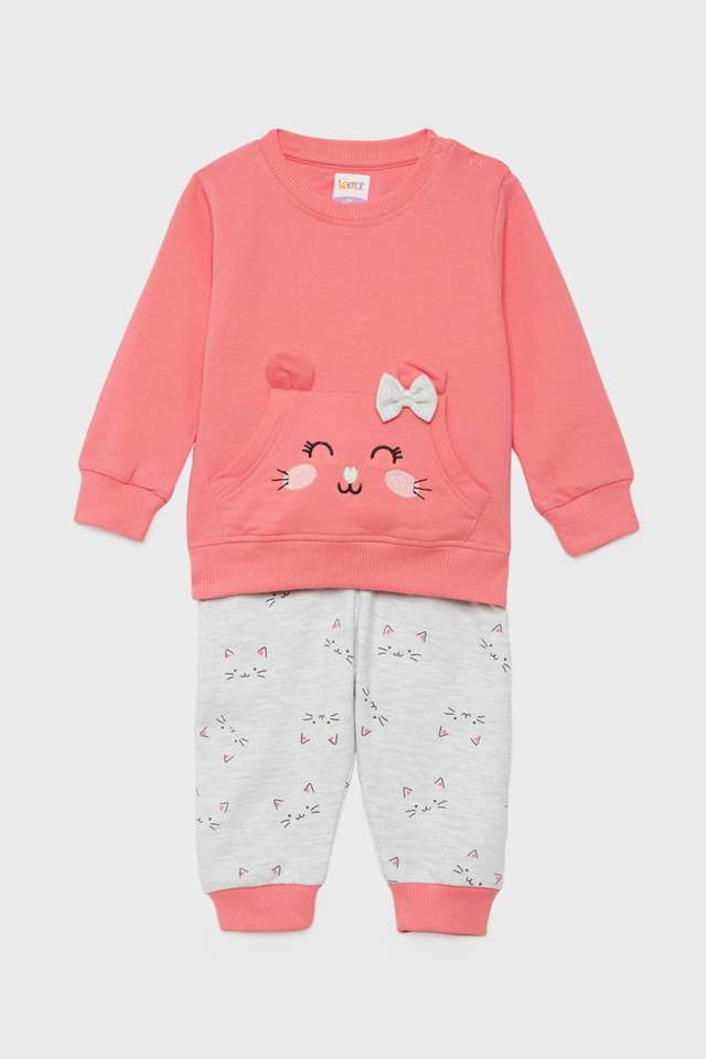 Embroidered-Cotton-Regular-Fit-Infant-Girls-Co-Ord-Set