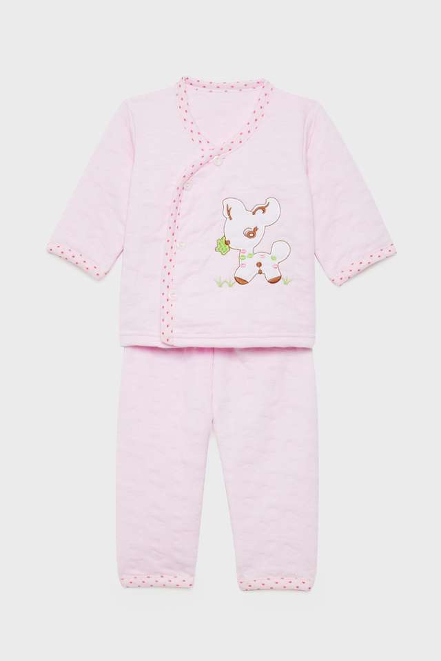 Embroidered-Polyester-Regular-Fit-Infant-Girls-Co-Ord-Set