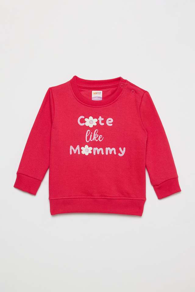 Typographic-Cotton-Blend-Round-Neck-Girls-Sweatshirt