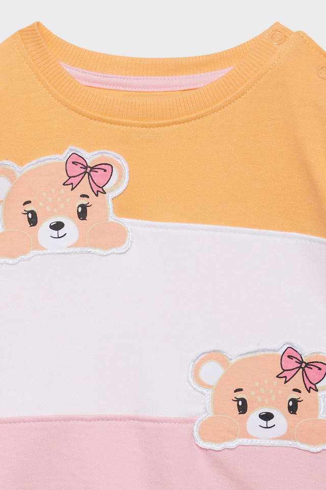 Color-Block-Cotton-Round-Neck-Infant-Girls-Sweatshirt