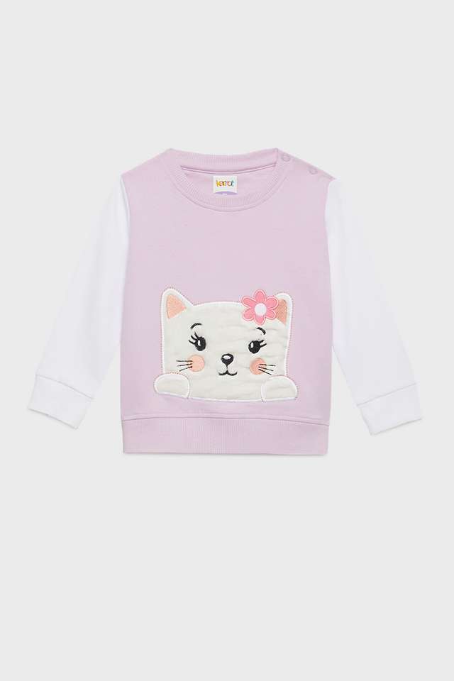 Color-Block-Cotton-Round-Neck-Infant-Girls-Sweatshirt