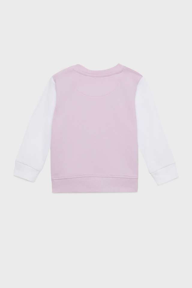 Color-Block-Cotton-Round-Neck-Infant-Girls-Sweatshirt