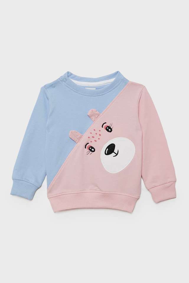 Solid-Cotton-Regular-Fit-Infant-Girls-Sweatshirt