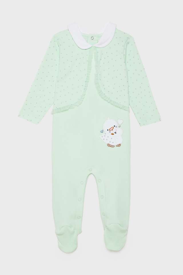 Embroidered-Cotton-Regular-Fit-Infant-Girls-Rompers