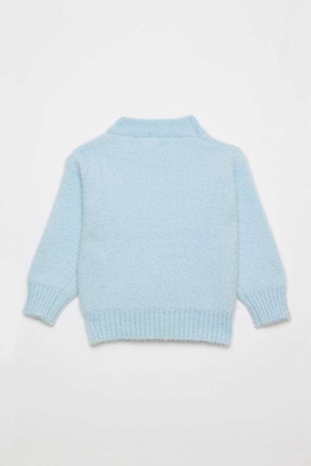 Printed-Blended-Fabric-Round-Neck-Infant-Girls-Sweater