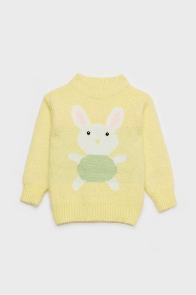 Printed-Blended-Fabric-Round-Neck-Infant-Girls-Sweater