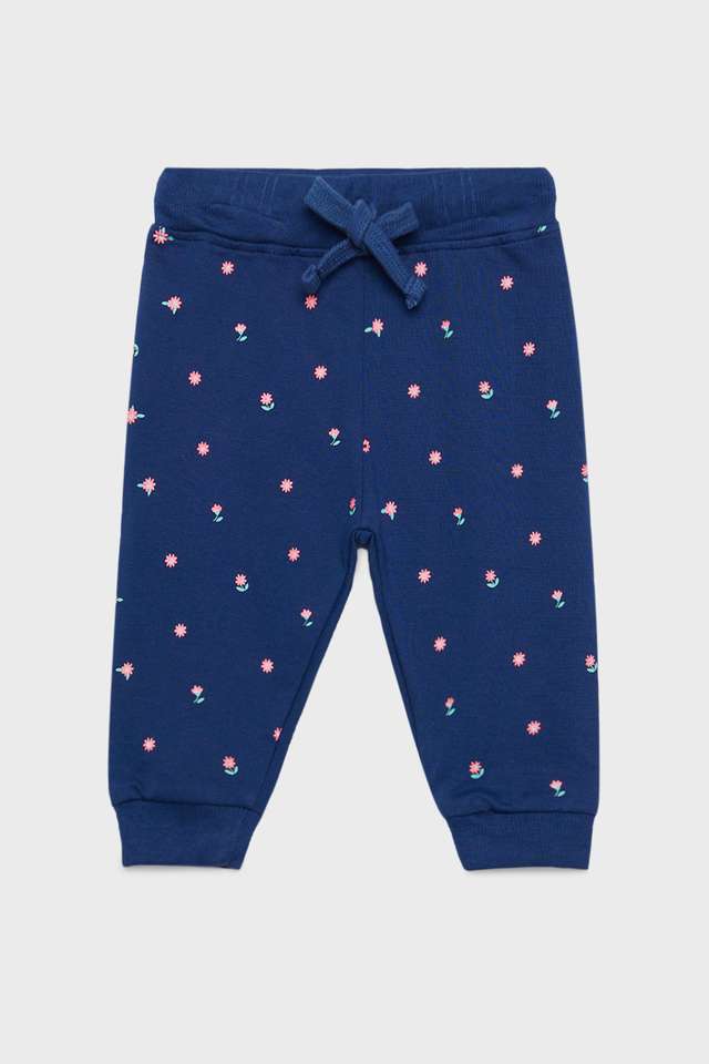 Printed-Cotton-Regular-Fit-Infant-Girls-Track-Pants