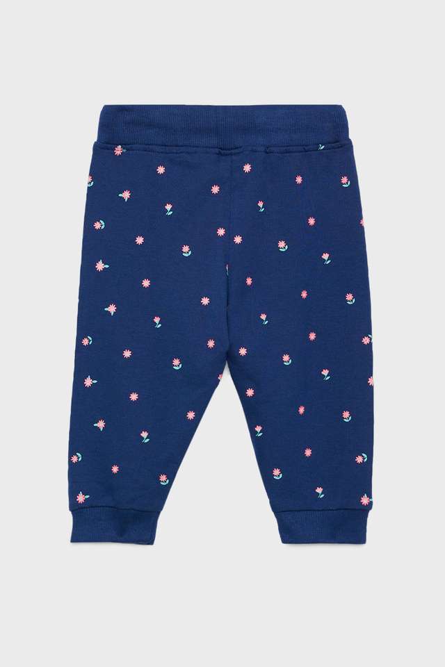Printed-Cotton-Regular-Fit-Infant-Girls-Track-Pants