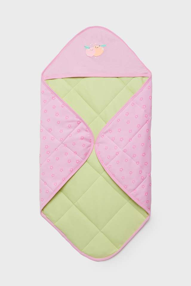 Printed-Cotton-Knitted-Infant-Girls-Swaddle-Wrap