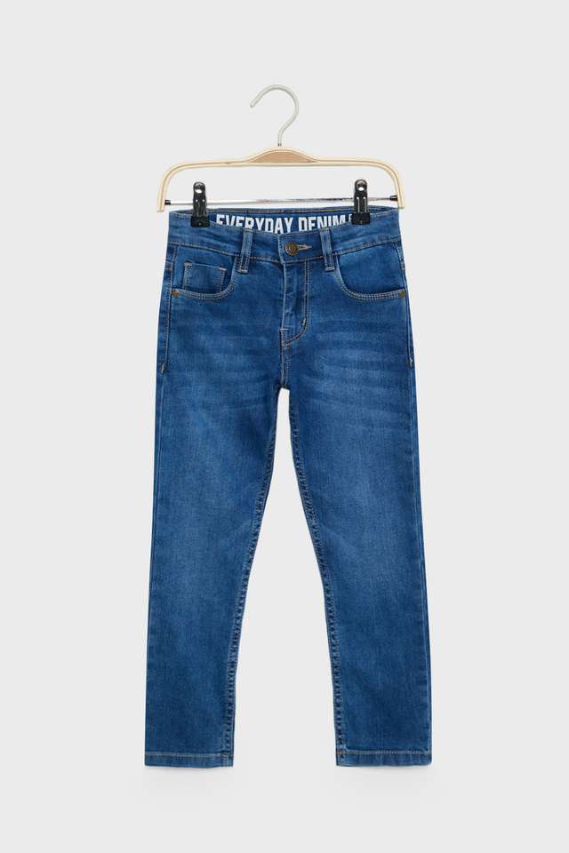 Solid-Blended-Fabric-Skinny-Fit-Boys-Jeans