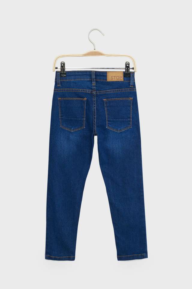 Solid-Blended-Fabric-Skinny-Fit-Boys-Jeans