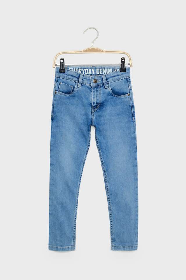 Solid-Blended-Fabric-Skinny-Fit-Boys-Jeans