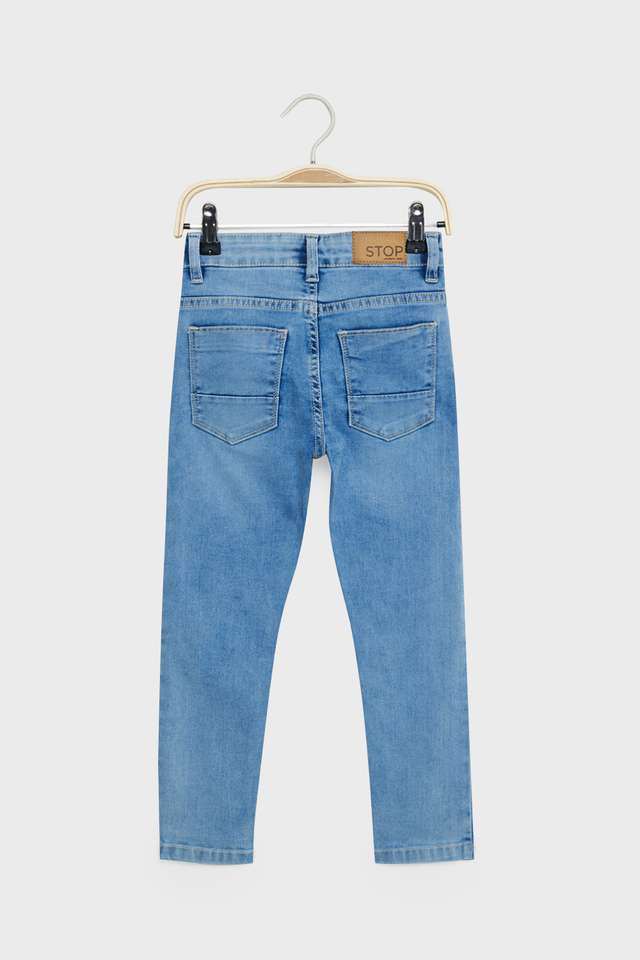 Solid-Blended-Fabric-Skinny-Fit-Boys-Jeans