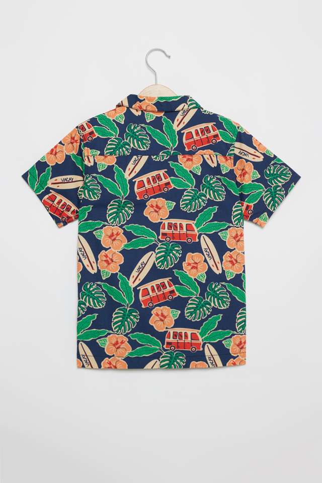 Floral-Blended-Fabric-Regular-Fit-Boys-Shirt