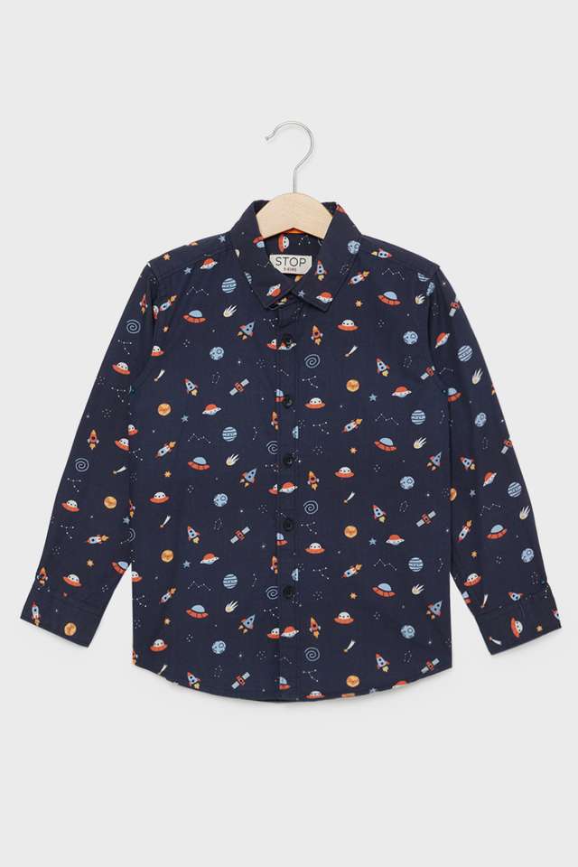 Printed-Cotton-Collared-Boys-Shirt