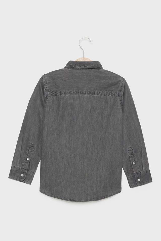 Solid-Denim-Collared-Boys-Shirt