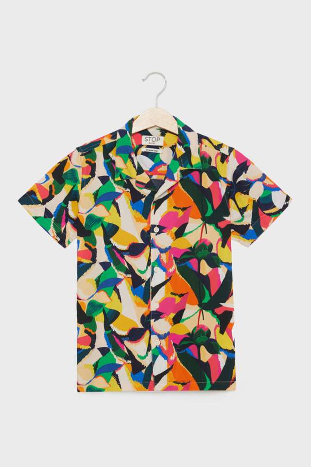 Printed-Rayon-Collared-Boys-Shirt