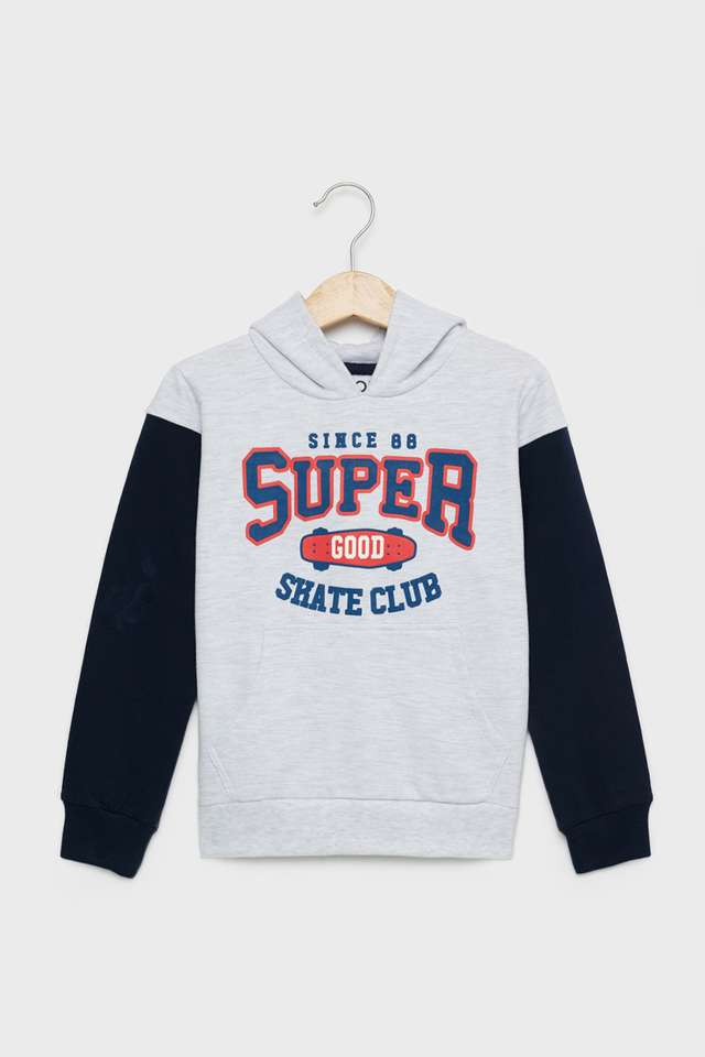 Typographic-Blended-Fabric-Hooded-Boys-Sweatshirt