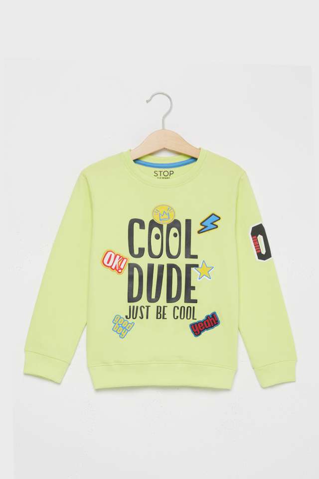 Graphic-Print-Blended-Fabric-Round-Neck-Boys-Sweatshirt