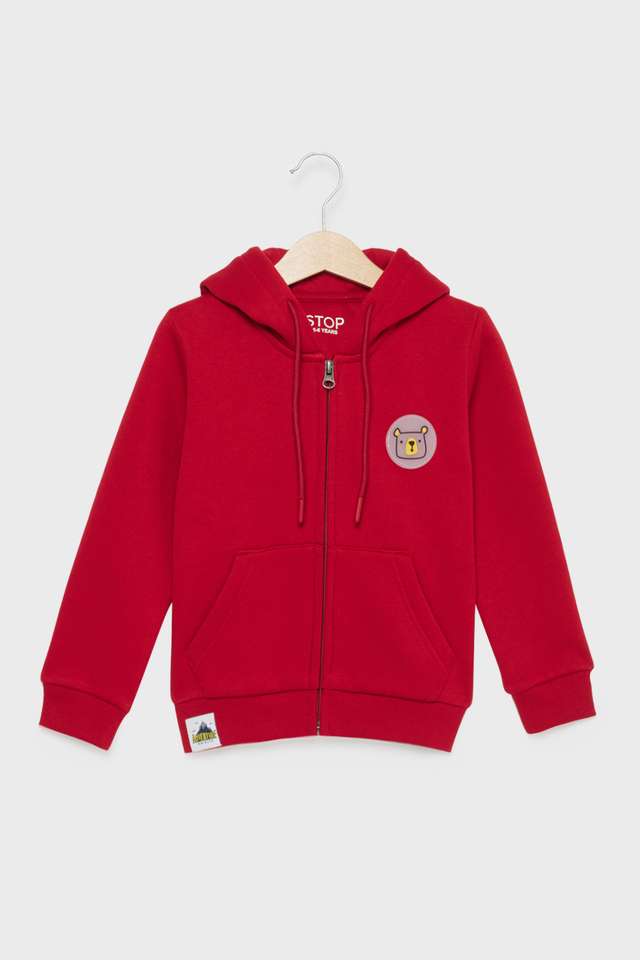 Solid-Blended-Fabric-Hooded-Boys-Sweatshirt