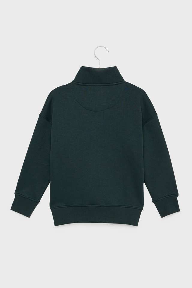Solid-Blended-Fabric-High-Neck-Boys-Sweatshirt