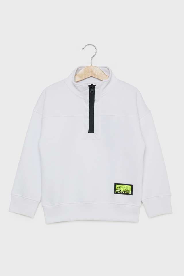 Solid-Blended-Fabric-High-Neck-Boys-Sweatshirt
