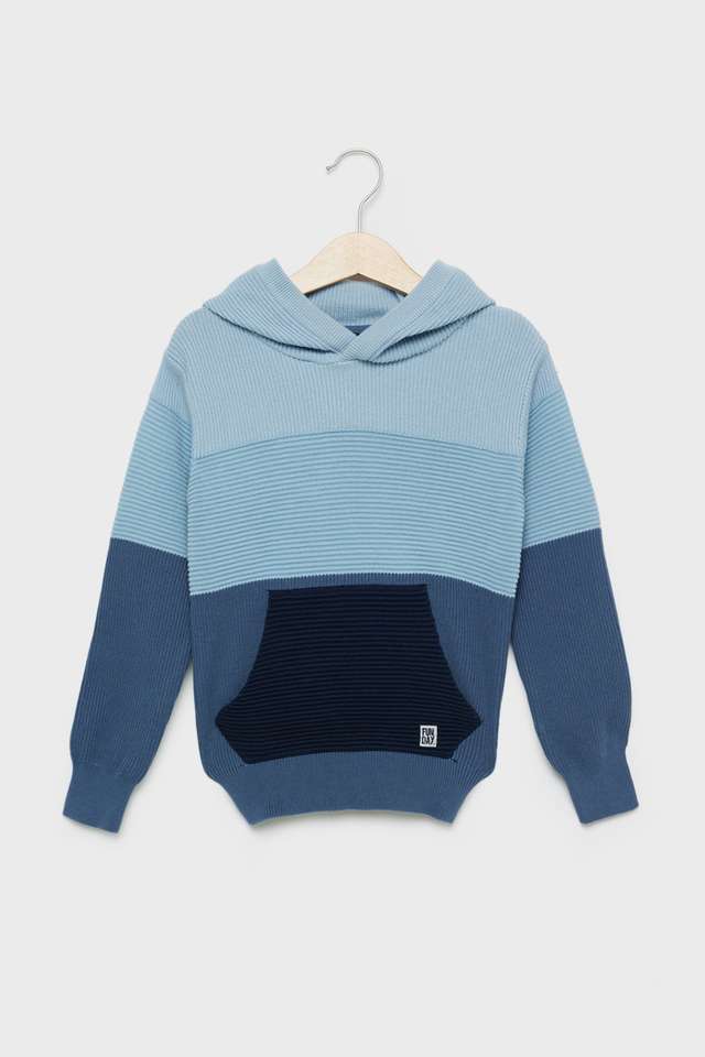 Color-Block-Cotton-Hooded-Boys-Sweater