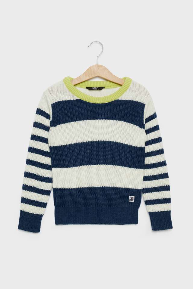 Color-Block-Cotton-Round-Neck-Boys-Sweater