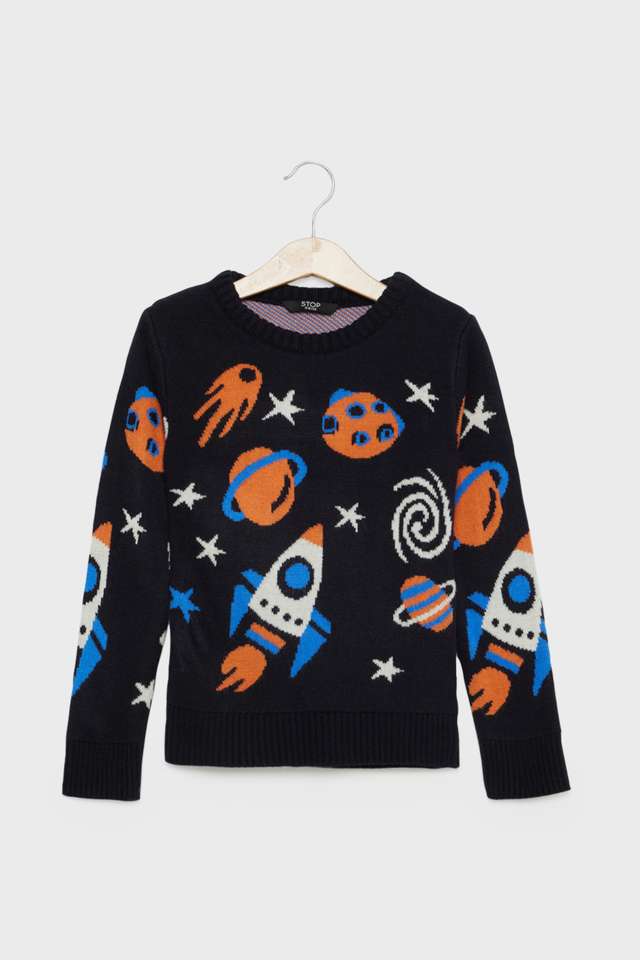 Printed-Cotton-Round-Neck-Boys-Sweater