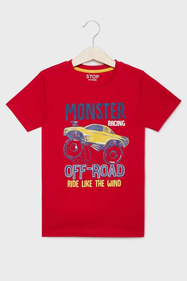 Graphic-Print-Cotton-Round-Neck-Boys-T-Shirt