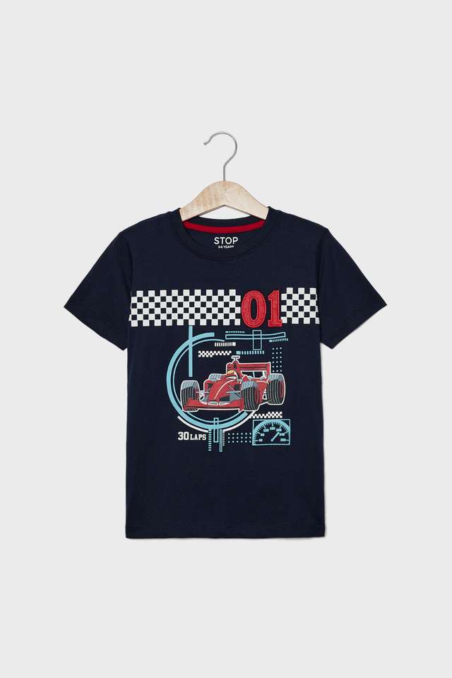 Graphic-Print-Cotton-Round-Neck-Boys-T-Shirt