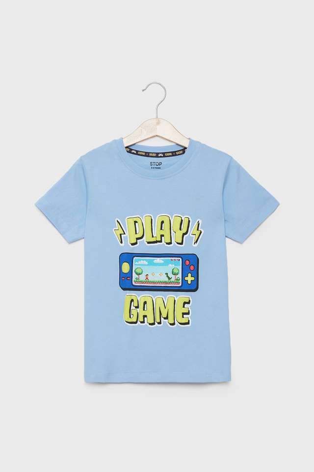 Graphic-Print-Cotton-Round-Neck-Boys-T-Shirt