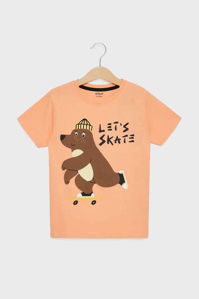 Graphic-Print-Cotton-Round-Neck-Boys-T-Shirt