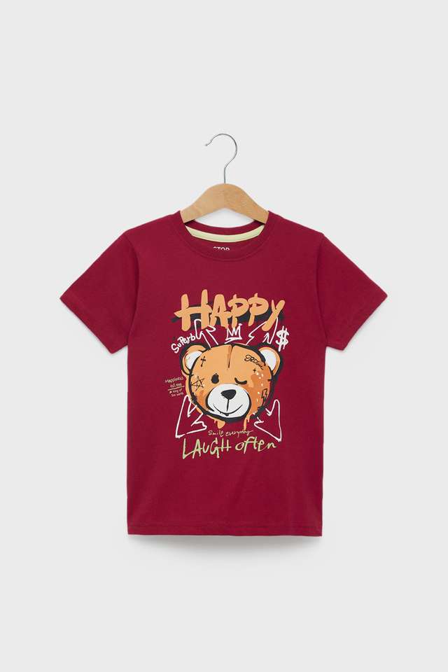 Graphic-Print-Cotton-Round-Neck-Boys-T-Shirt
