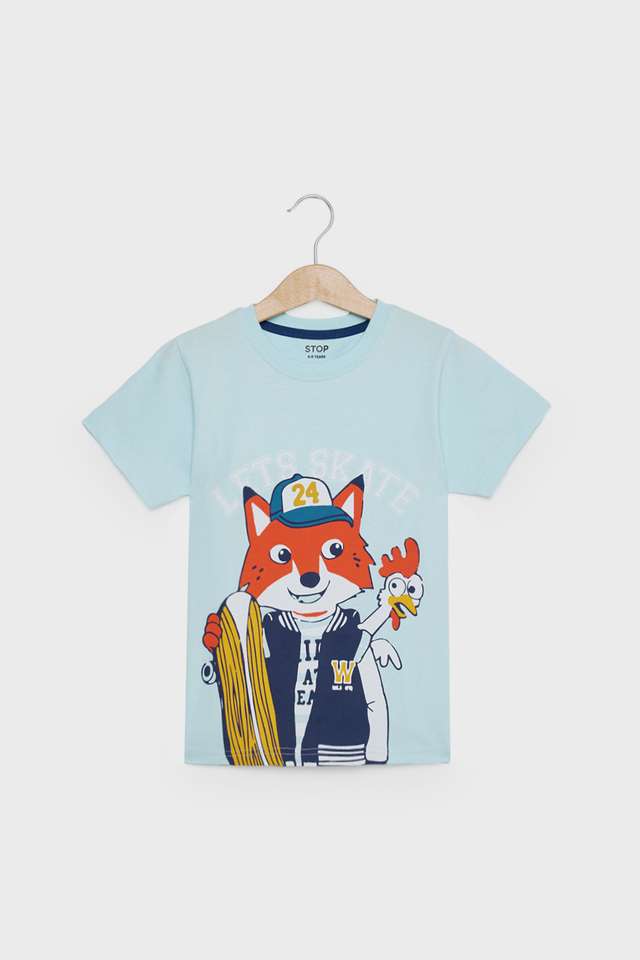 Graphic-Print-Cotton-Round-Neck-Boys-T-Shirt