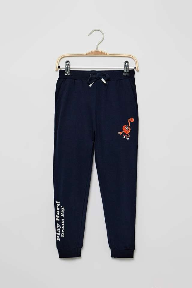 Solid-Blended-Fabric-Regular-Fit-Boys-Track-Pants