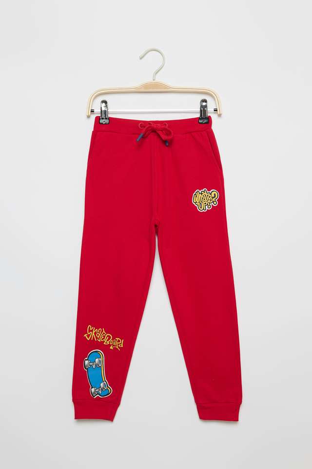Solid-Blended-Fabric-Regular-Fit-Boys-Track-Pants