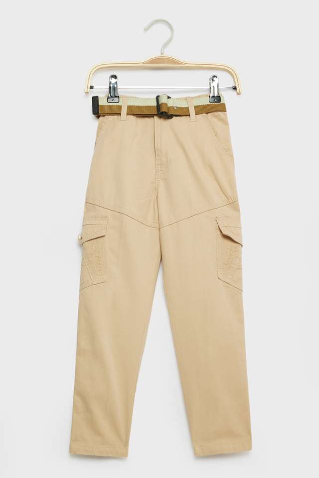 Solid-Blended-Fabric-Regular-Fit-Boys-Trousers