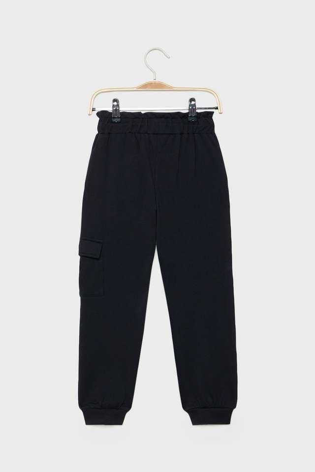 Solid-Blended-Fabric-Regular-Fit-Girls-Pants