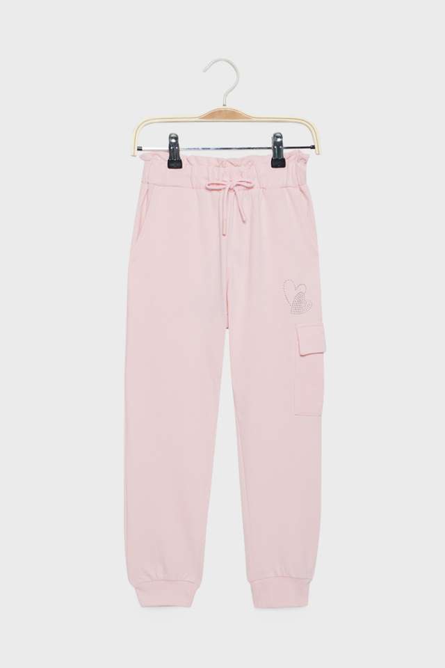 Solid-Blended-Fabric-Regular-Fit-Girls-Pants