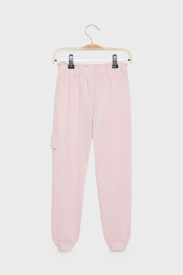 Solid-Blended-Fabric-Regular-Fit-Girls-Pants