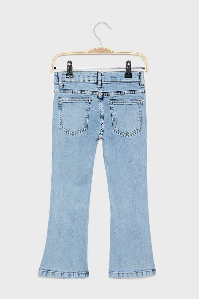 Buy Stop Mid Stone Solid Blended Fabric Bootcut Fit Girls Jeans