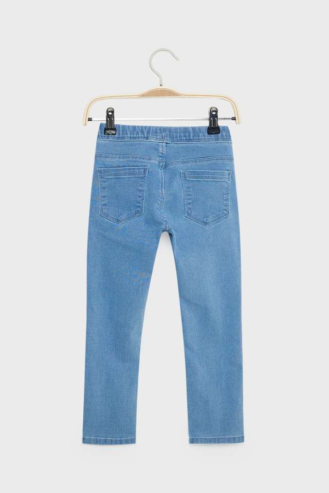 Solid-Blended-Fabric-Skinny-Fit-Girls-Jeggings