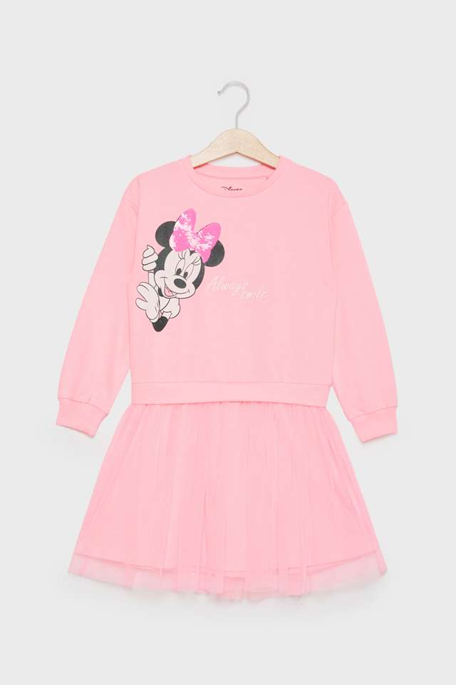 Graphic-Print-Cotton-Round-Neck-Girls-Dress