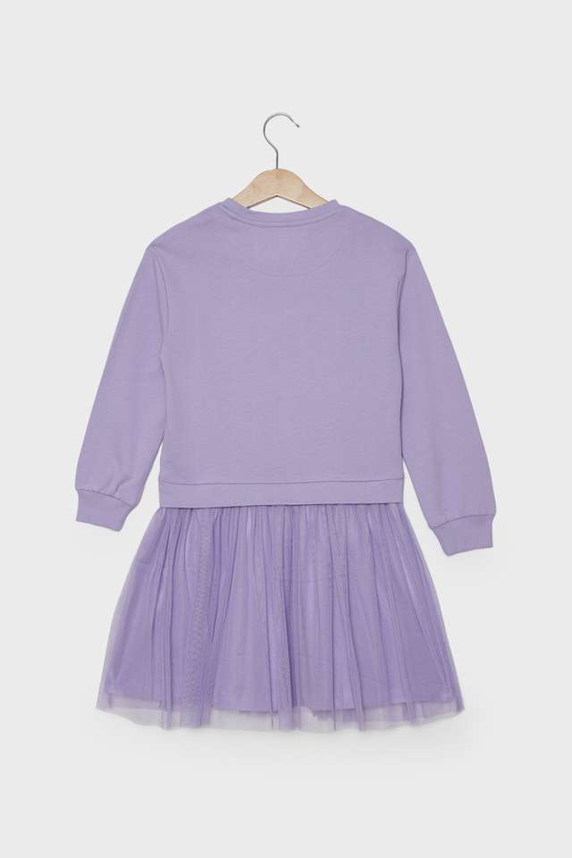 Graphic-Print-Cotton-Round-Neck-Girls-Dress