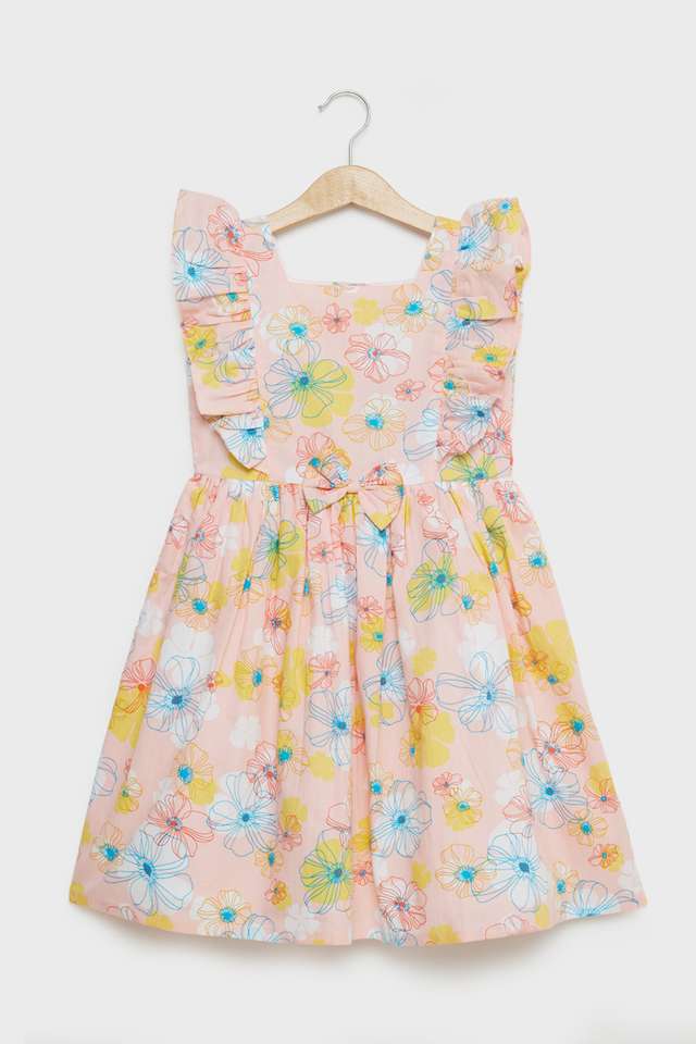 Printed-Cotton-Round-Neck-Girls-Dress