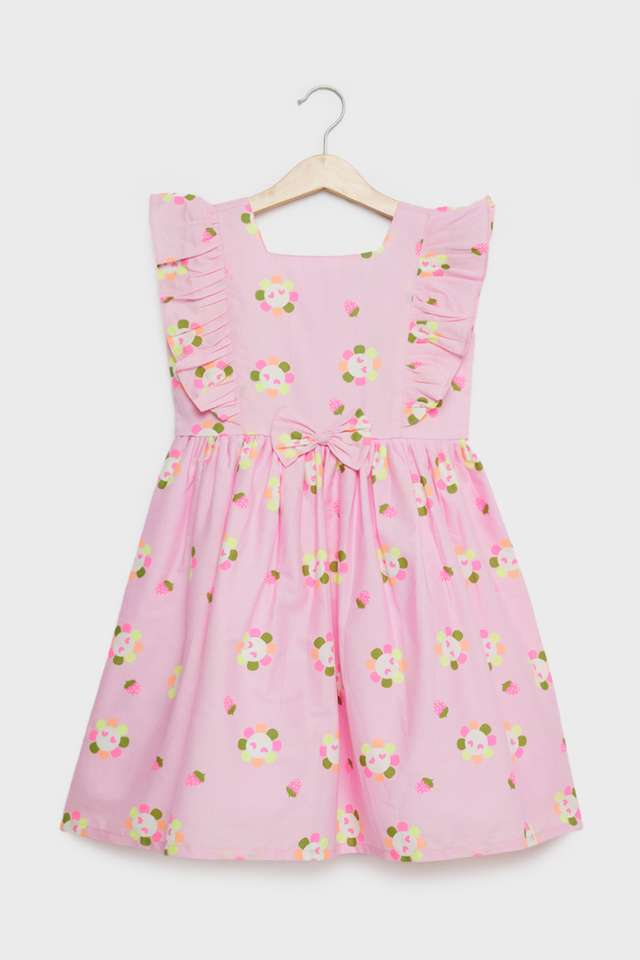 Printed-Cotton-Round-Neck-Girls-Dress