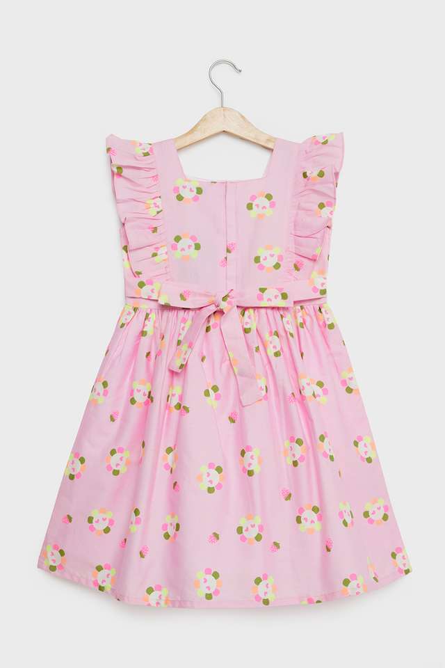 Printed-Cotton-Round-Neck-Girls-Dress